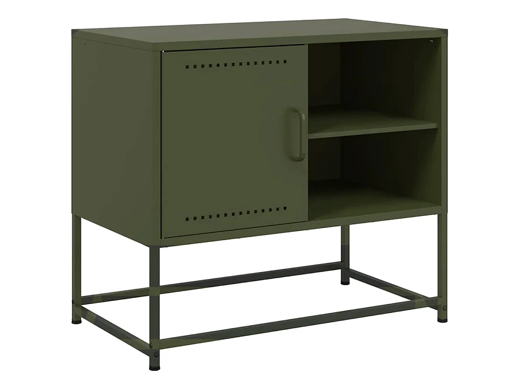 Tv-meubel 68x39x60,5 cm staal olijfgroen