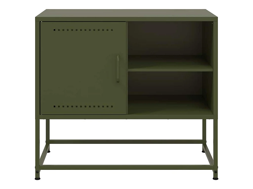 Tv-meubel 68x39x60,5 cm staal olijfgroen