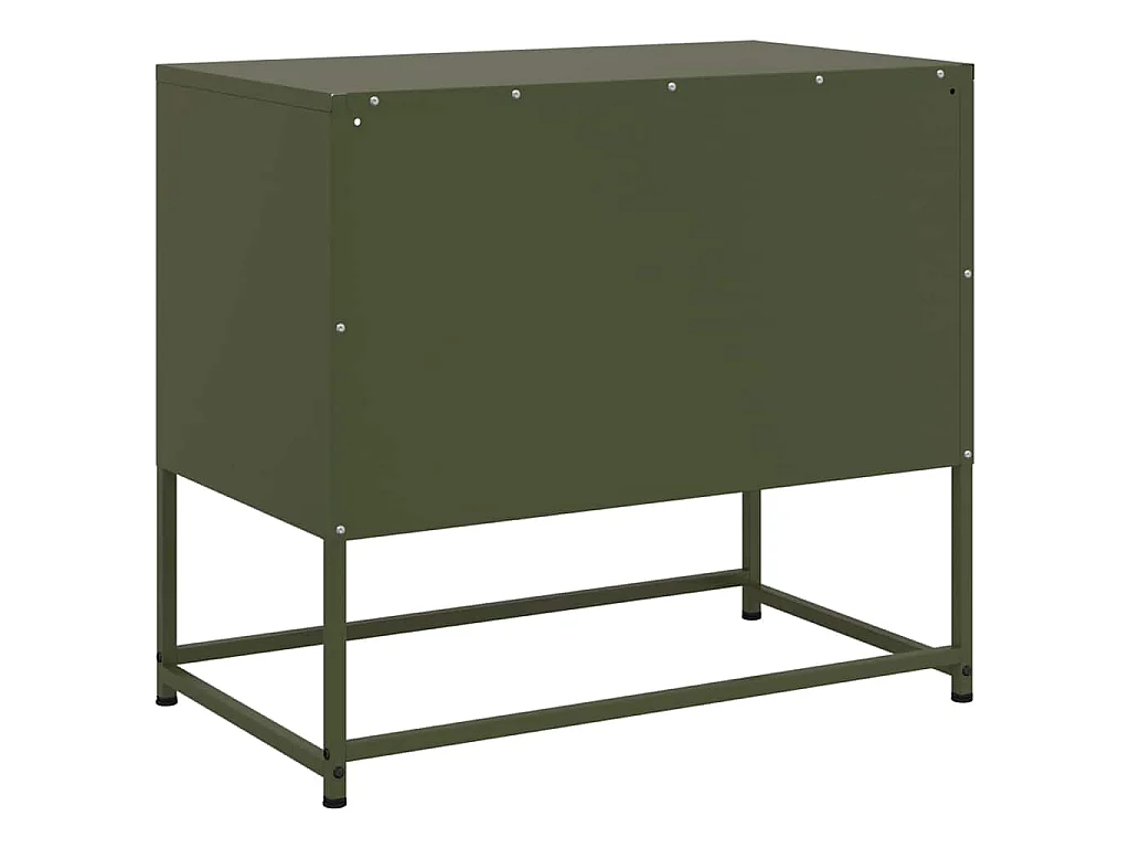 Tv-meubel 68x39x60,5 cm staal olijfgroen