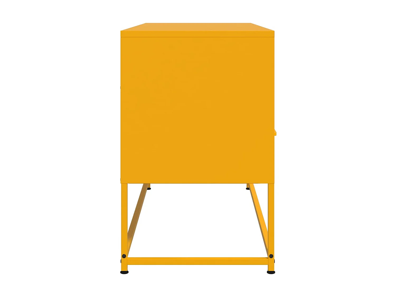 Tv-meubel 100,5x39x60,5 cm staal mosterdgeel