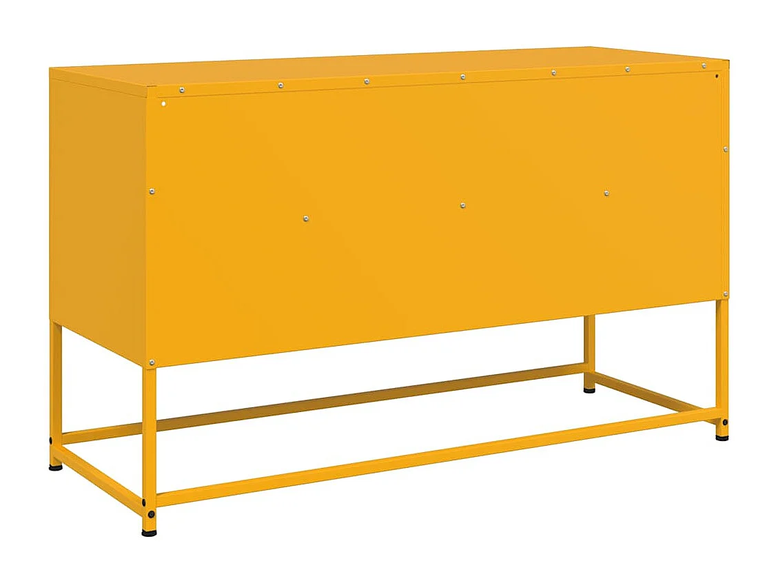 Tv-meubel 100,5x39x60,5 cm staal mosterdgeel