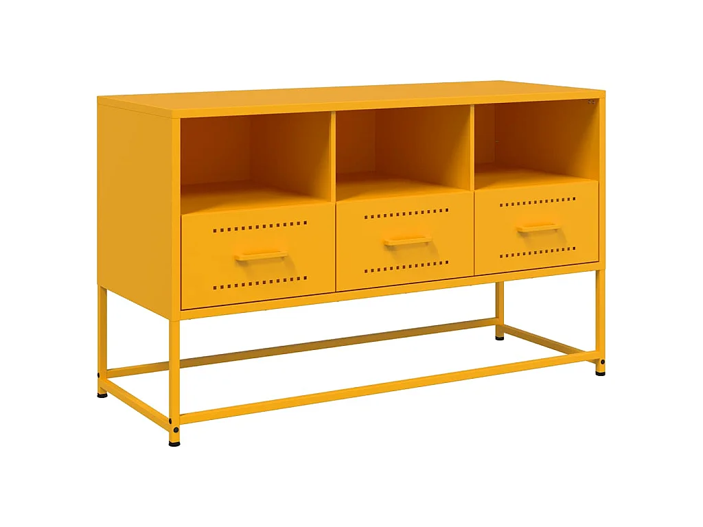 Mobile TV Giallo Senape 100,5x39x60,5 cm in Acciaio