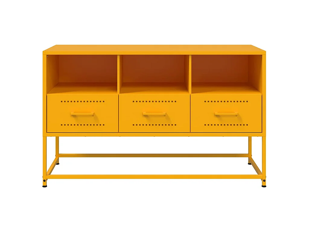 Mobile TV Giallo Senape 100,5x39x60,5 cm in Acciaio