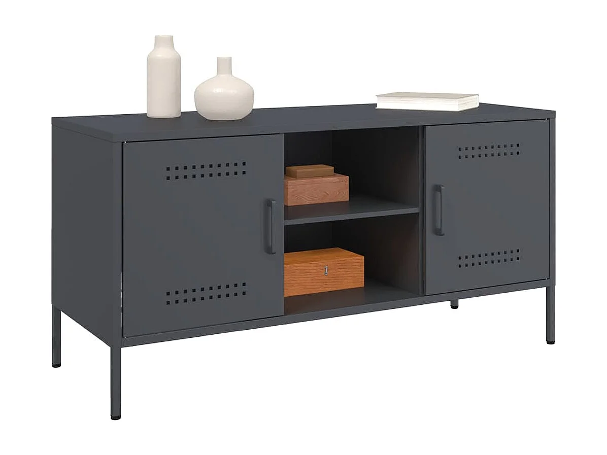 TV-Schrank Anthrazit 100,5x39x50,5 cm Stahl