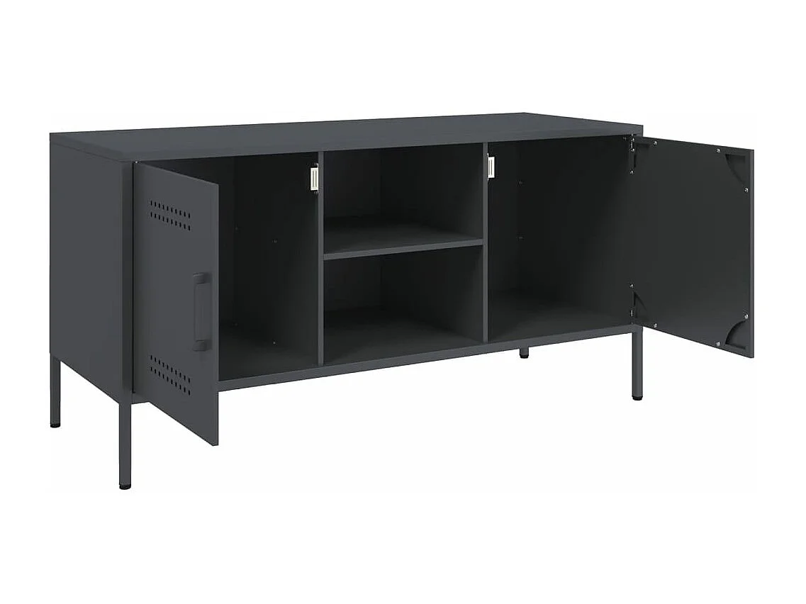 TV-Schrank Anthrazit 100,5x39x50,5 cm Stahl
