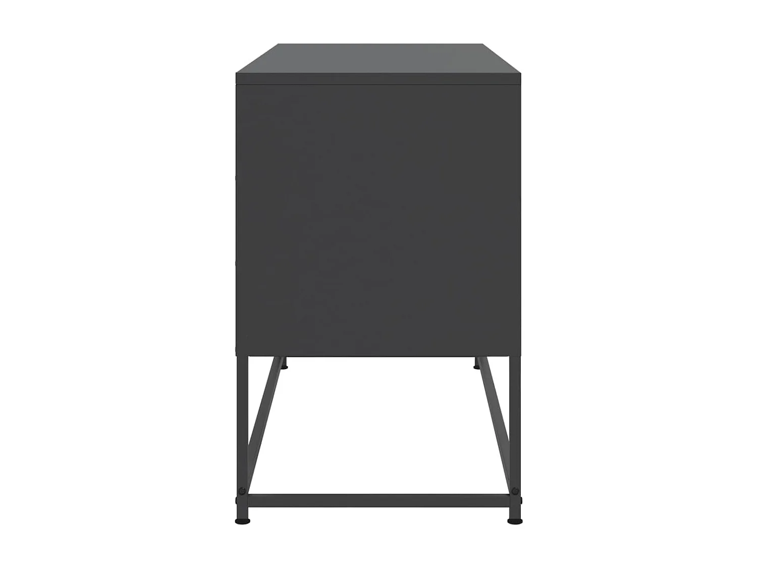 Mueble para TV de acero negro 100,5x39x60,5 cm
