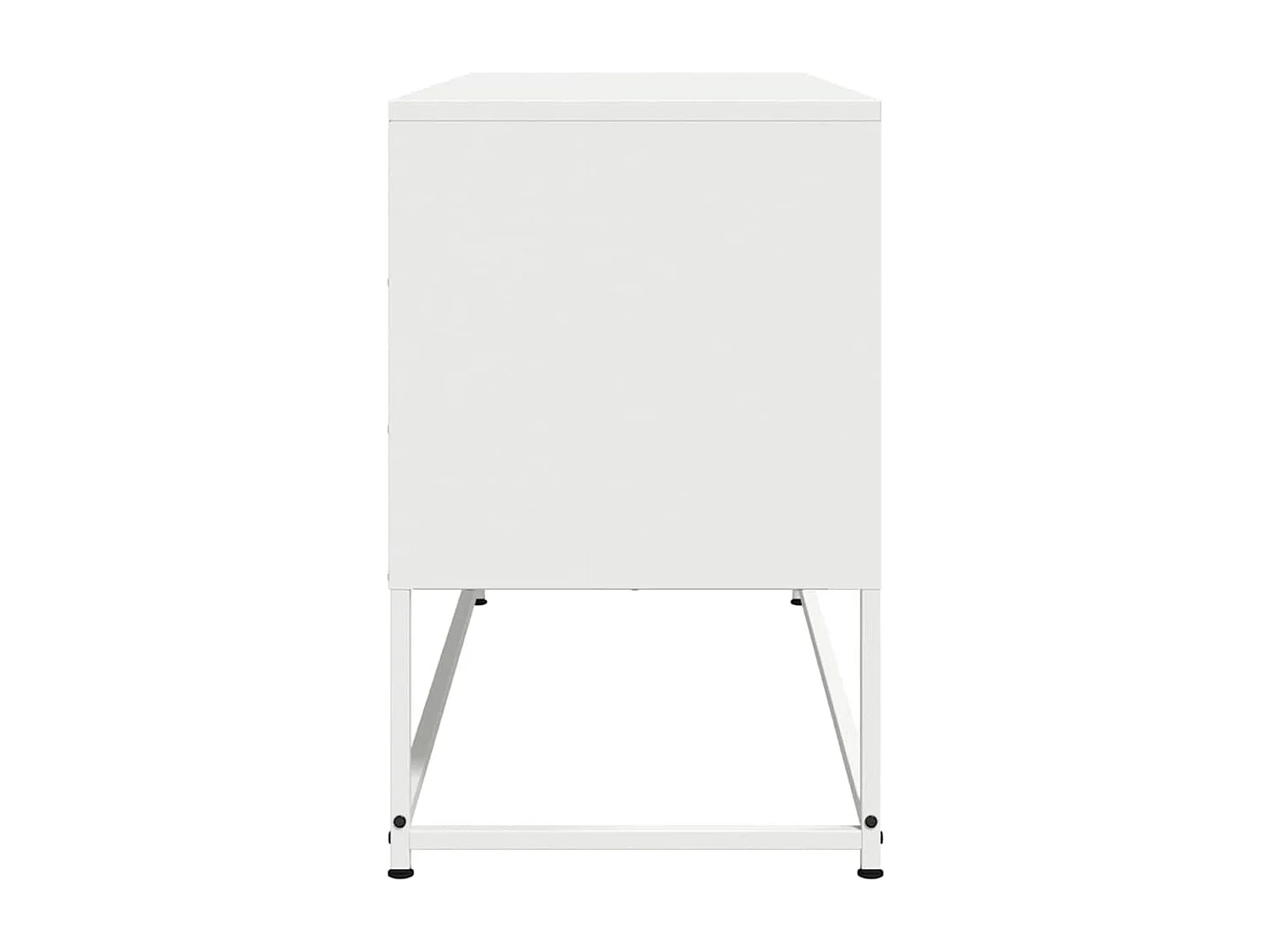 Meuble TV blanc 100,5x39x60,5 cm acier