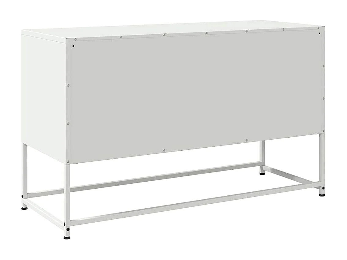 Meuble TV blanc 100,5x39x60,5 cm acier
