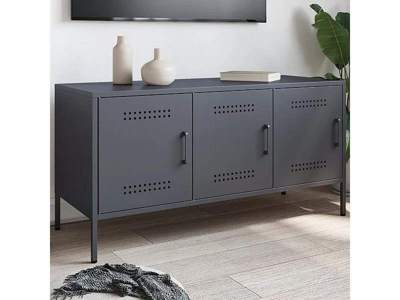 Móvel de TV 100,5x39x50,5 cm aço antracite