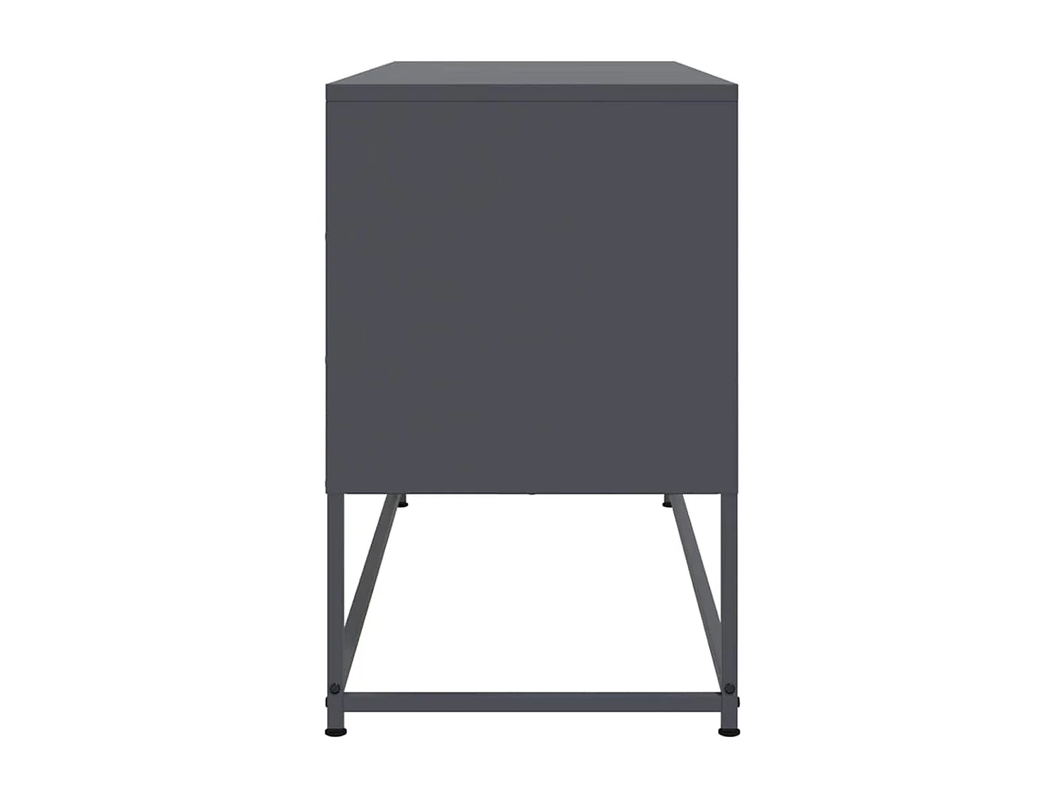 Tv-meubel 100,5x39x60,5 cm staal antracietkleurig