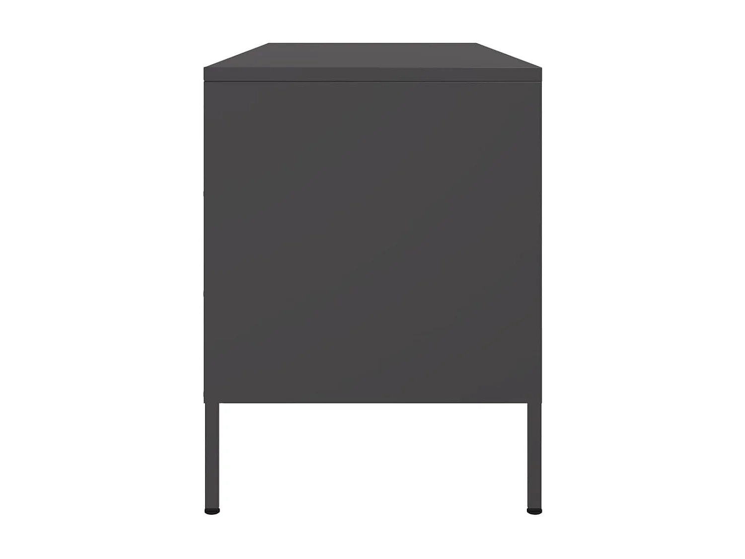 Mobile TV Nero 100,5x39x50,5 cm in Acciaio