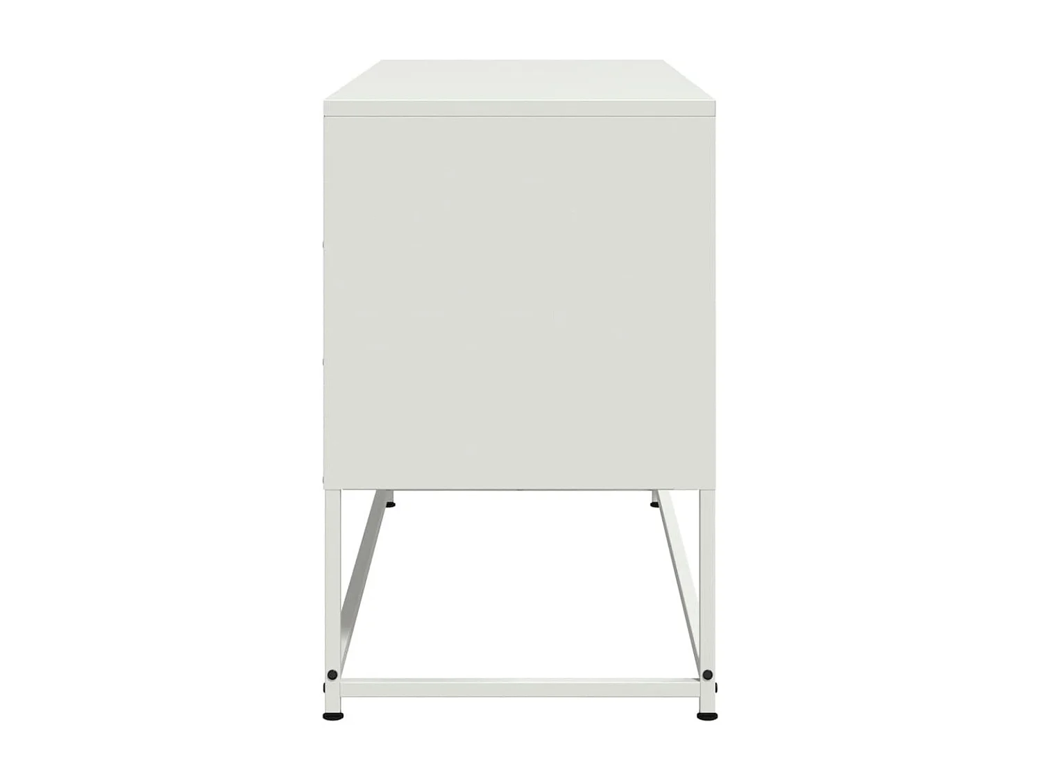 Meuble TV blanc 100,5x39x60,5 cm acier