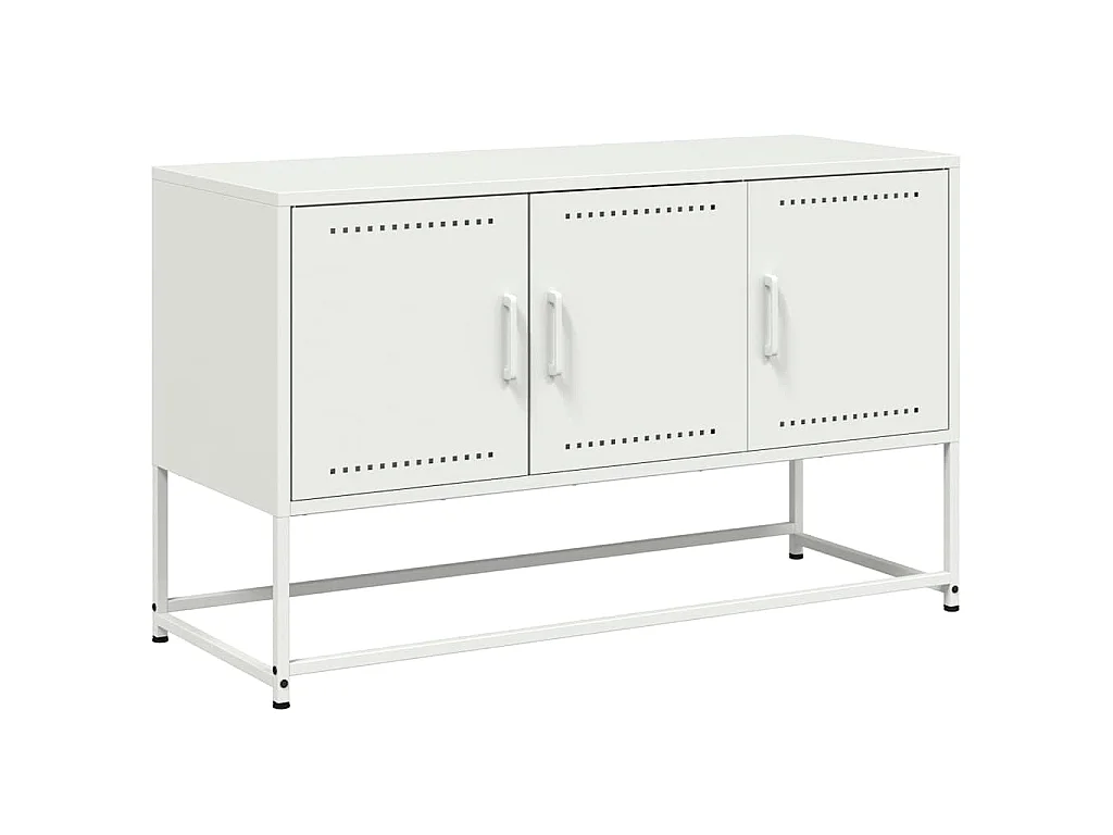 TV-Schrank Weiß 100,5x39x60,5 cm Stahl