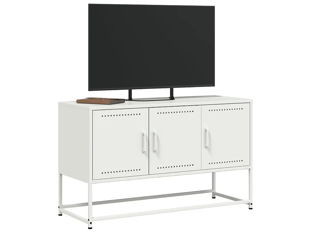 TV-Schrank Weiß 100,5x39x60,5 cm Stahl