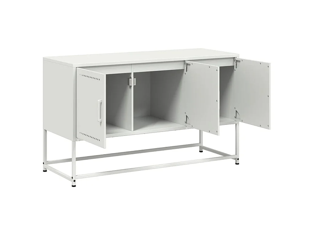 TV-Schrank Weiß 100,5x39x60,5 cm Stahl