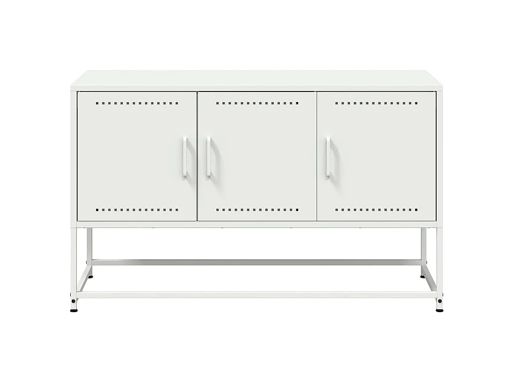 Tv-meubel 100,5x39x60,5 cm staal wit