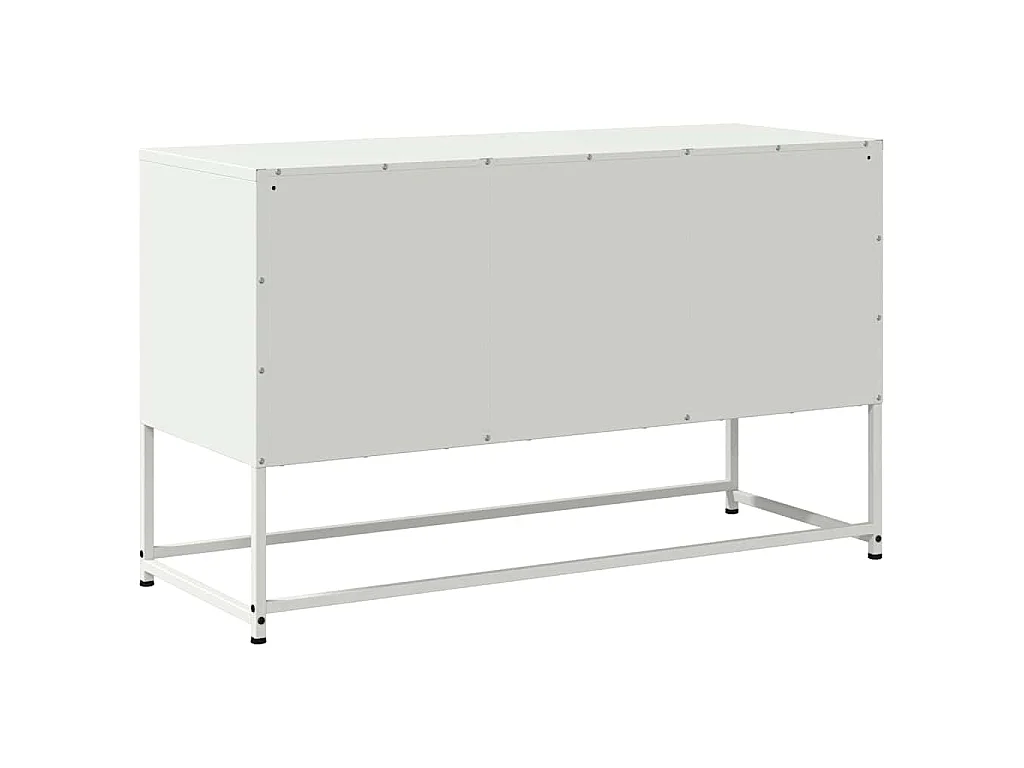 Tv-meubel 100,5x39x60,5 cm staal wit