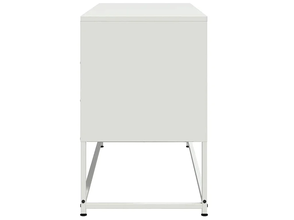 Tv-meubel 100,5x39x60,5 cm staal wit