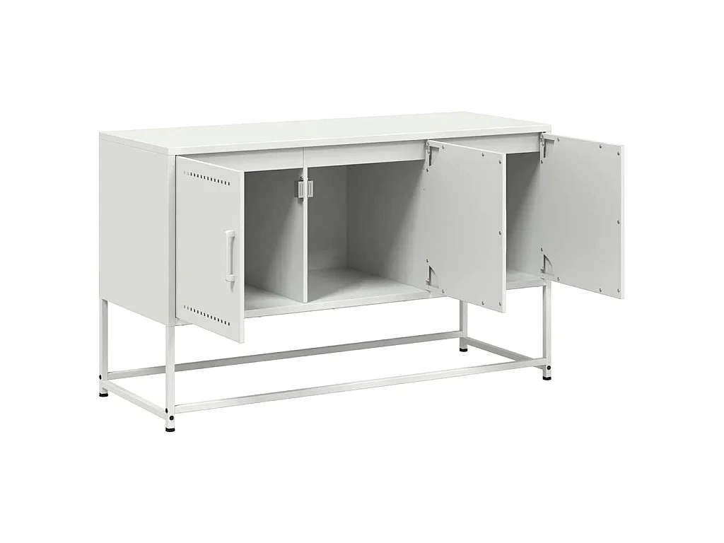 Tv-meubel 100,5x39x60,5 cm staal wit
