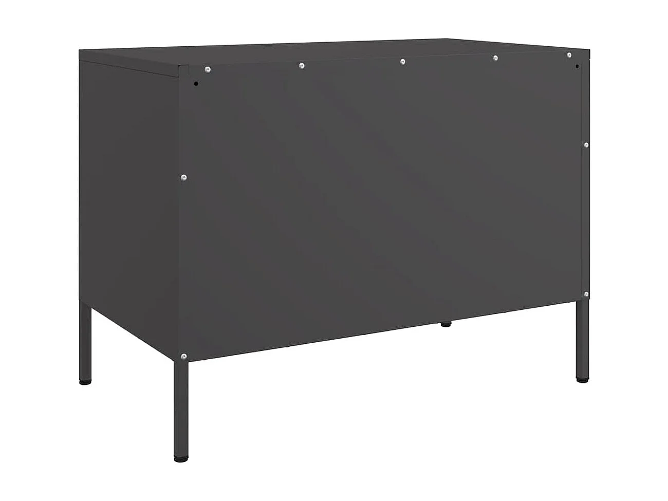 Mobili TV 2pz Neri 68x39x50,5 cm in Acciaio