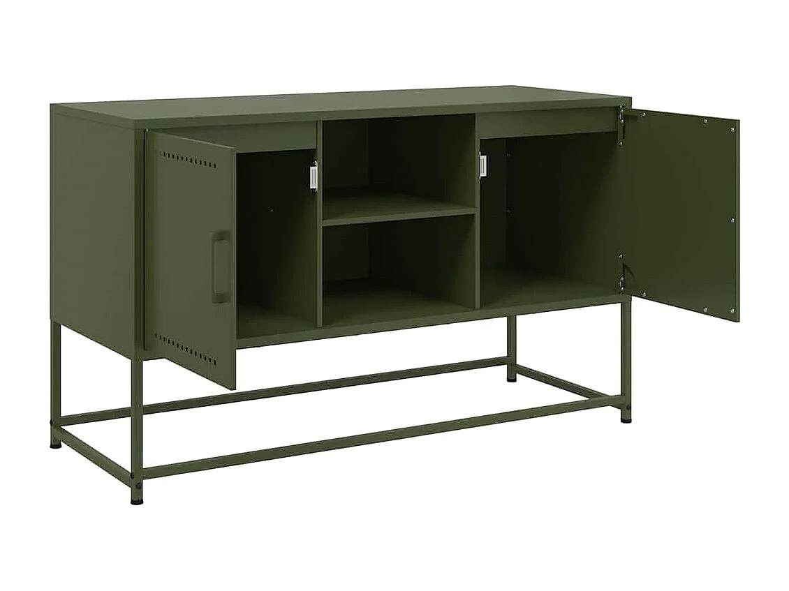 Móvel de TV 100,5x39x60,5 aço verde azeitona