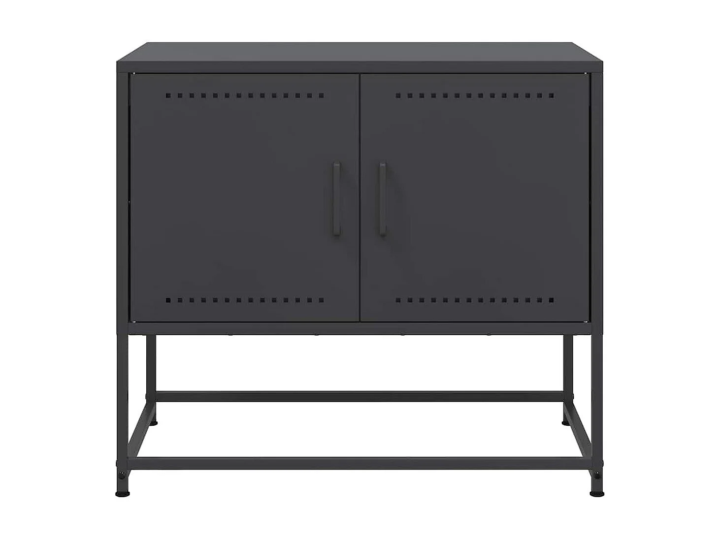 Meuble TV noir 68,5x39x60,5 cm acier