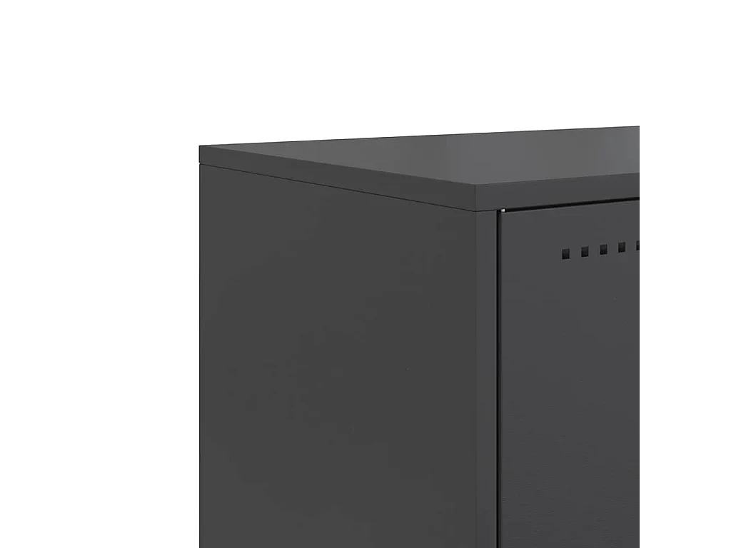 Meuble TV noir 68,5x39x60,5 cm acier