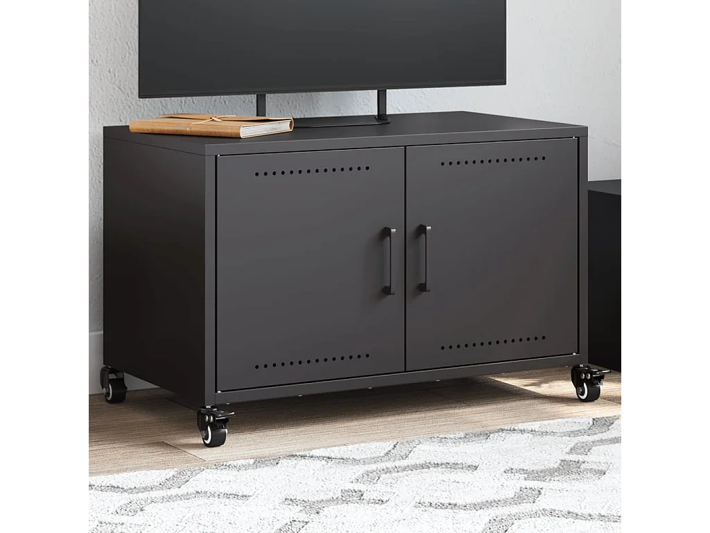 TV-Schrank Schwarz 68x39x43,5 cm Stahl