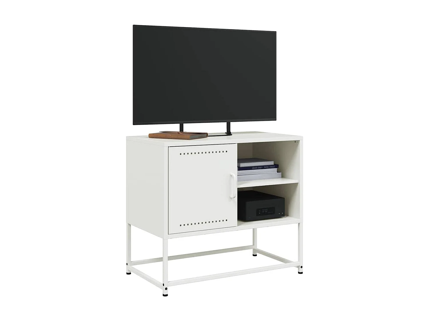 Mobile TV Bianco 68x39x60,5 cm in Acciaio