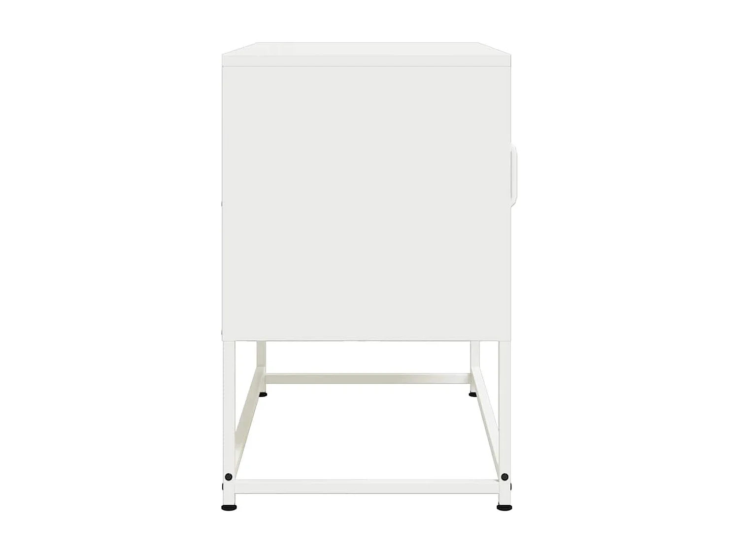 Meuble TV blanc 68x39x60,5 cm acier