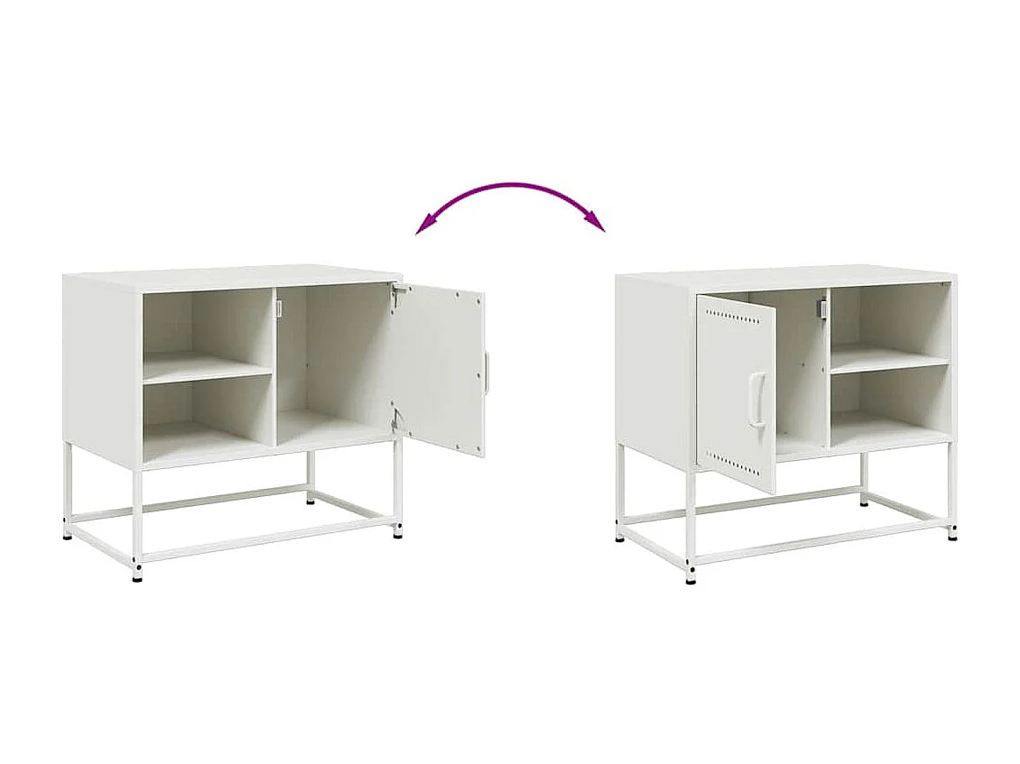 TV-Schrank Weiß 68x39x60,5 cm Stahl