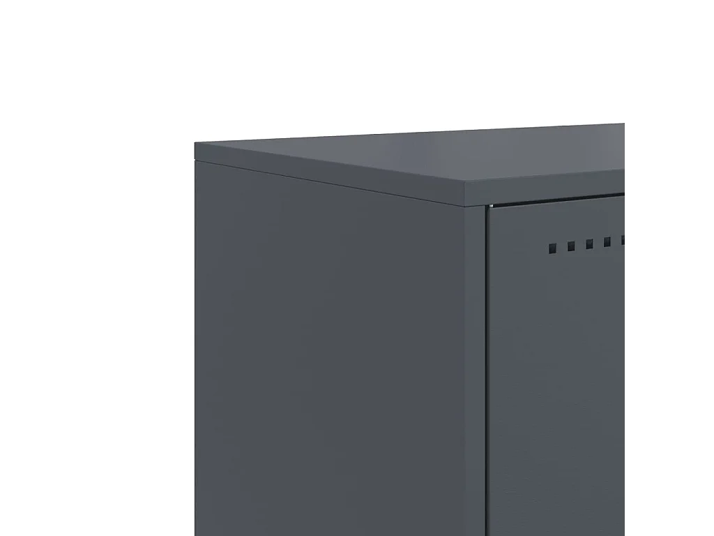 Meuble TV anthracite 100,5x39x43,5 cm acier