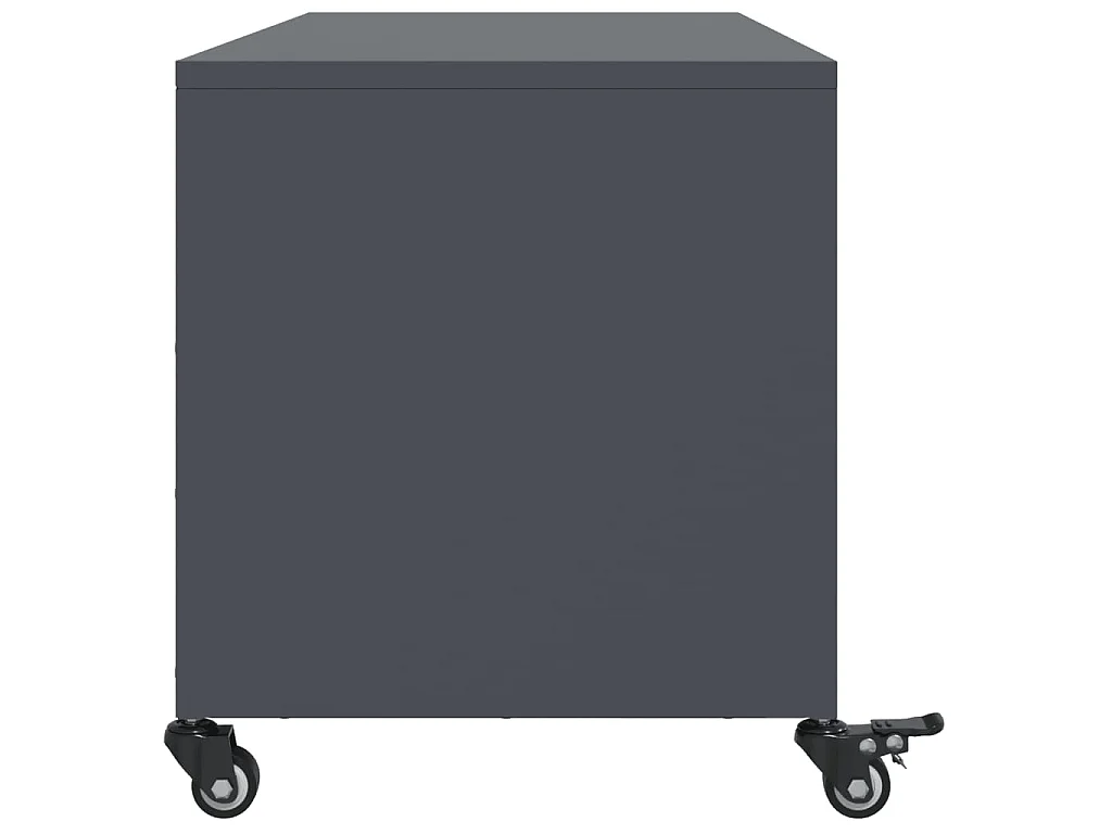 Meuble TV anthracite 100,5x39x43,5 cm acier