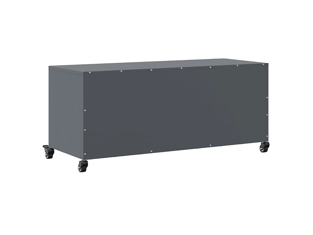 Meuble TV anthracite 100,5x39x43,5 cm acier