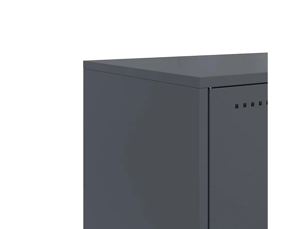 Tv-meubel 68,5x39x60,5 cm staal antracietkleurig