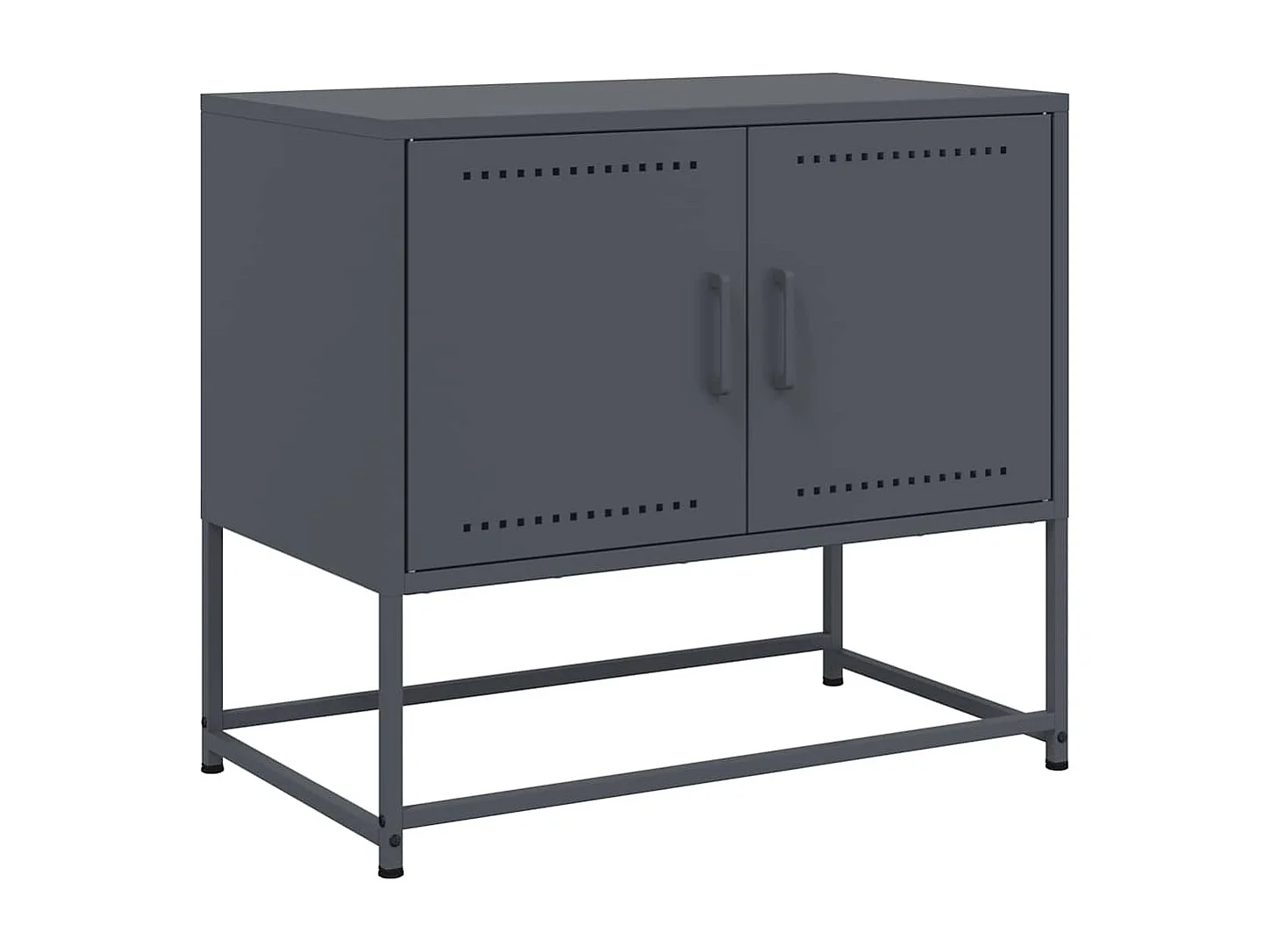Meuble TV anthracite 68,5x39x60,5 cm acier