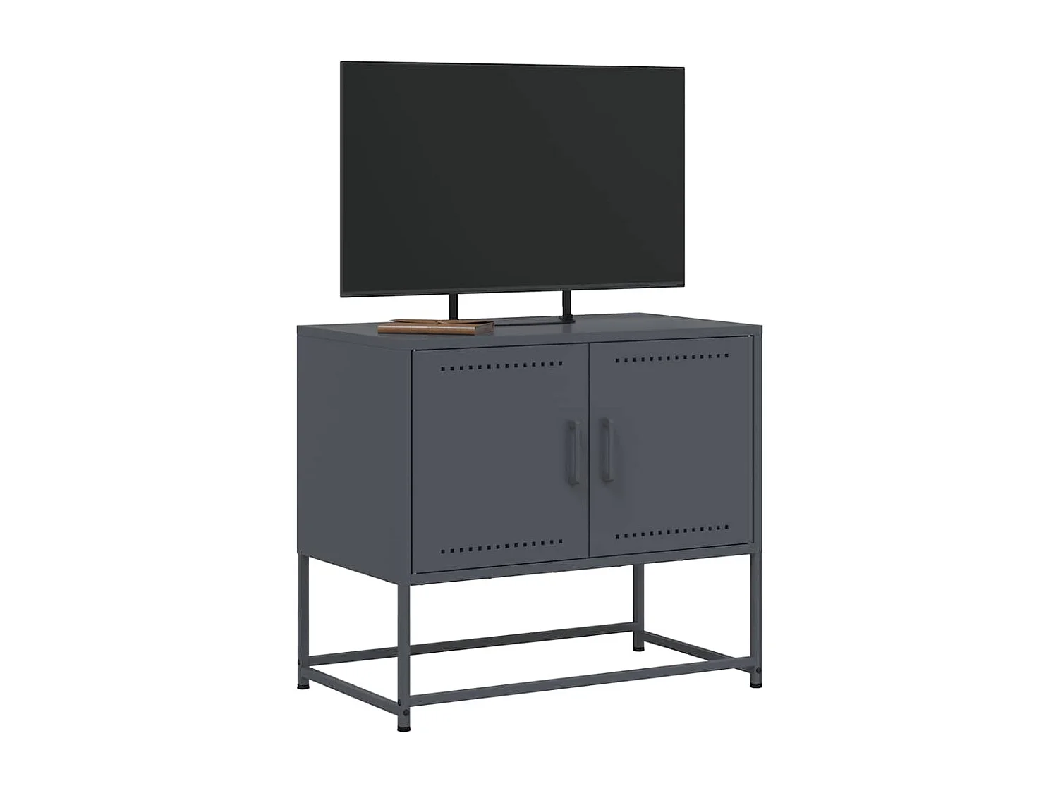 Meuble TV anthracite 68,5x39x60,5 cm acier