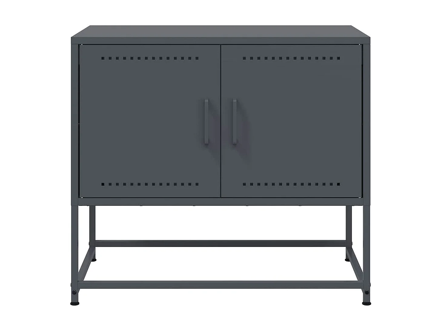 Meuble TV anthracite 68,5x39x60,5 cm acier
