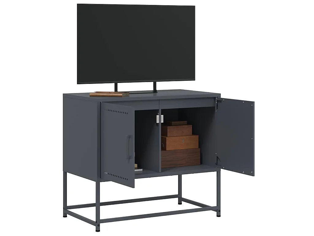 Mobile TV Antracite 68,5x39x60,5 cm in Acciaio