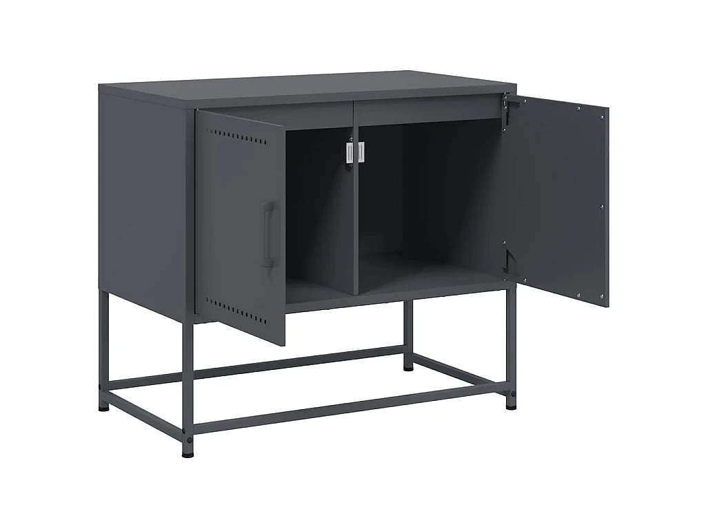 Mobile TV Antracite 68,5x39x60,5 cm in Acciaio