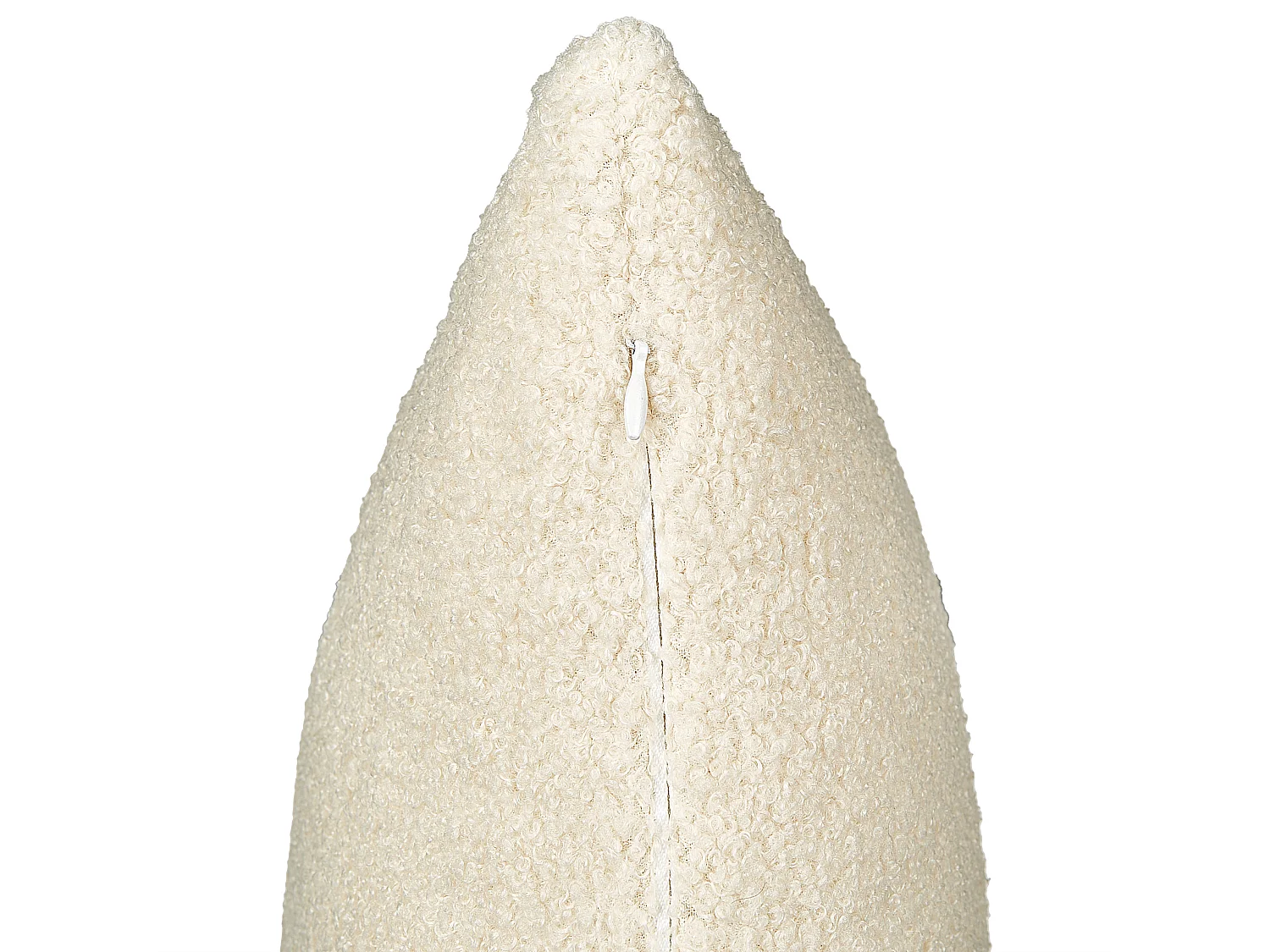Set van 2 decoratieve kussens LEUZEA Bouclé 60 x 60 cm Beige Effen