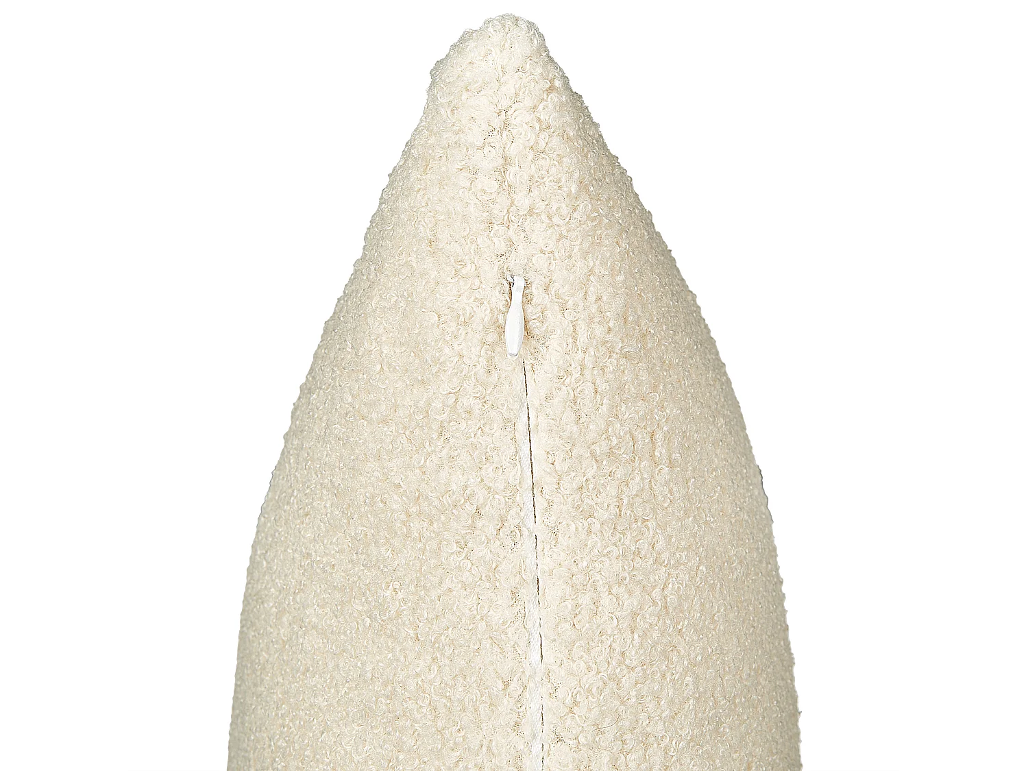 Lot de 2 coussins décoratifs LEUZEA Bouclé 60 x 60 cm Beige Unicolore