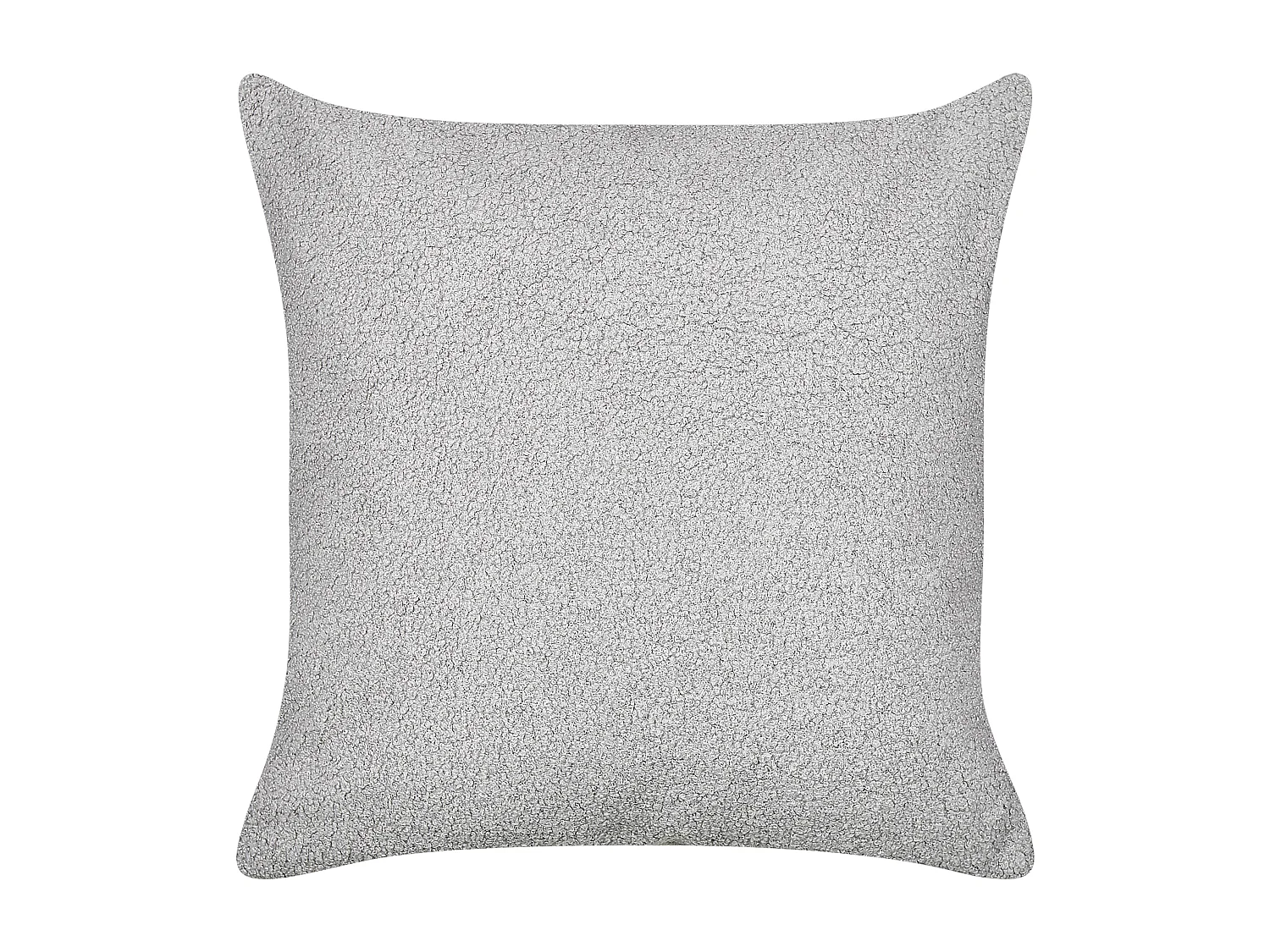 Lot de 2 coussins décoratifs LEUZEA Bouclé 45 x 45 cm Gris Unicolore