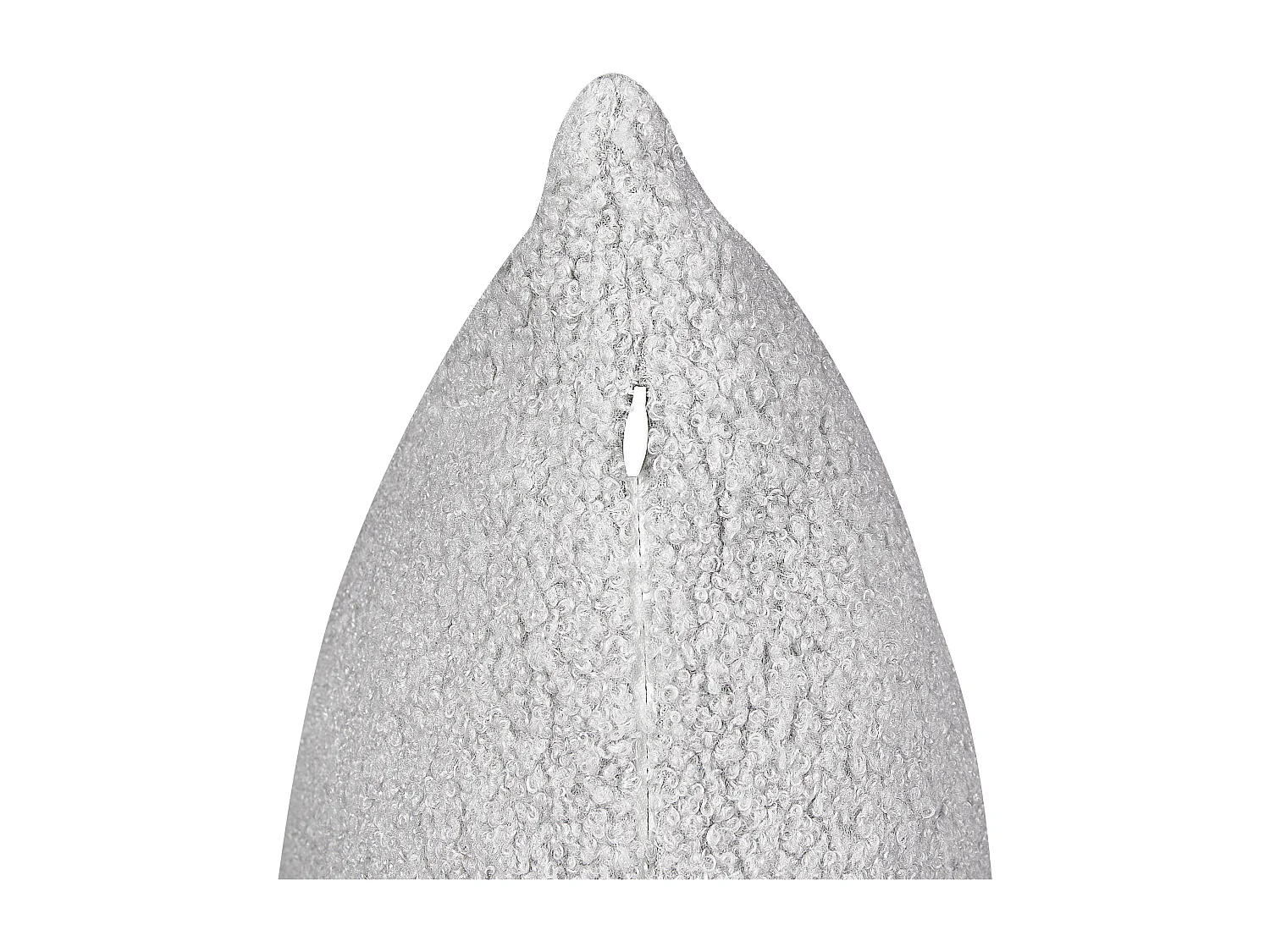 Lot de 2 coussins décoratifs LEUZEA Bouclé 45 x 45 cm Gris Unicolore