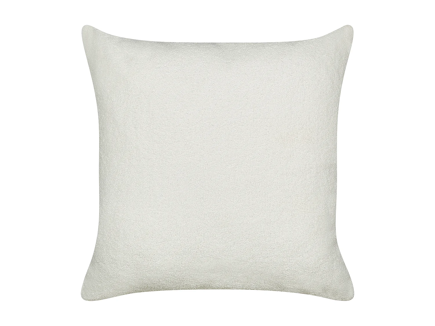 Lot de 2 coussins décoratifs LEUZEA Bouclé 60 x 60 cm Blanc cassé Unicolore