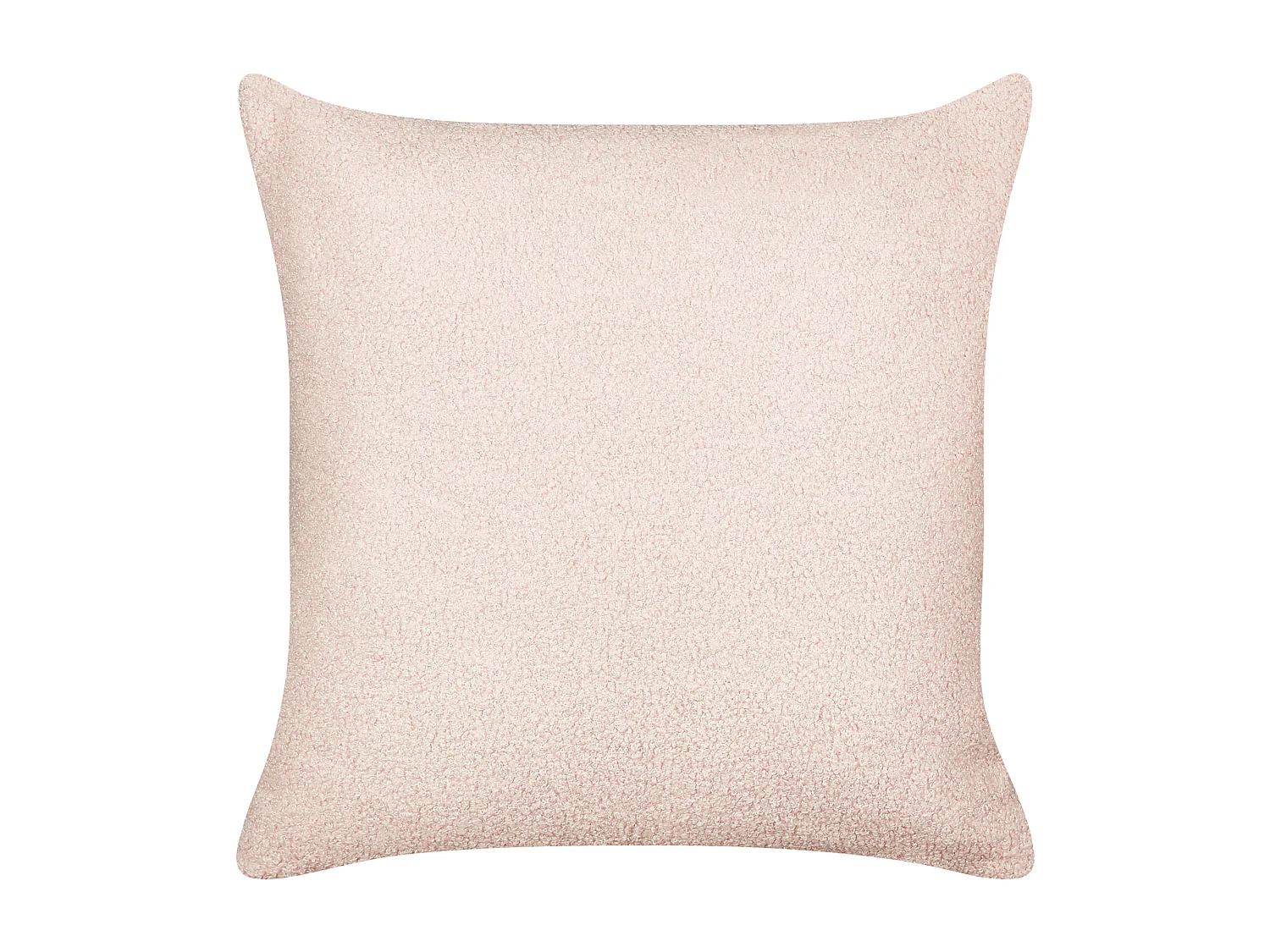 Lot de 2 coussins décoratifs LEUZEA Bouclé 45 x 45 cm Rose pastel Unicolore