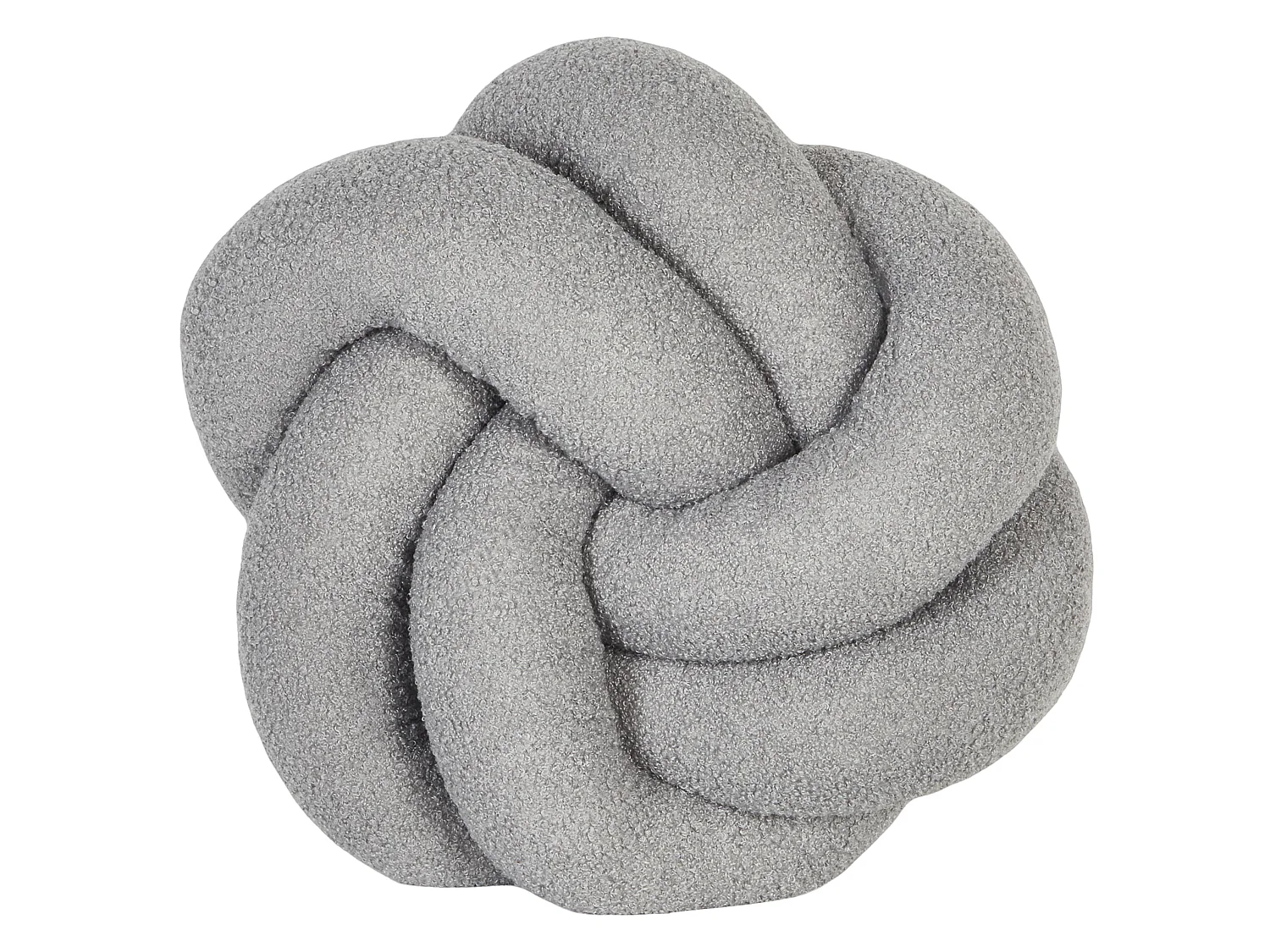 Dekokissen ANGELONIA Bouclé 45 x 45 cm Grau Ohne Muster