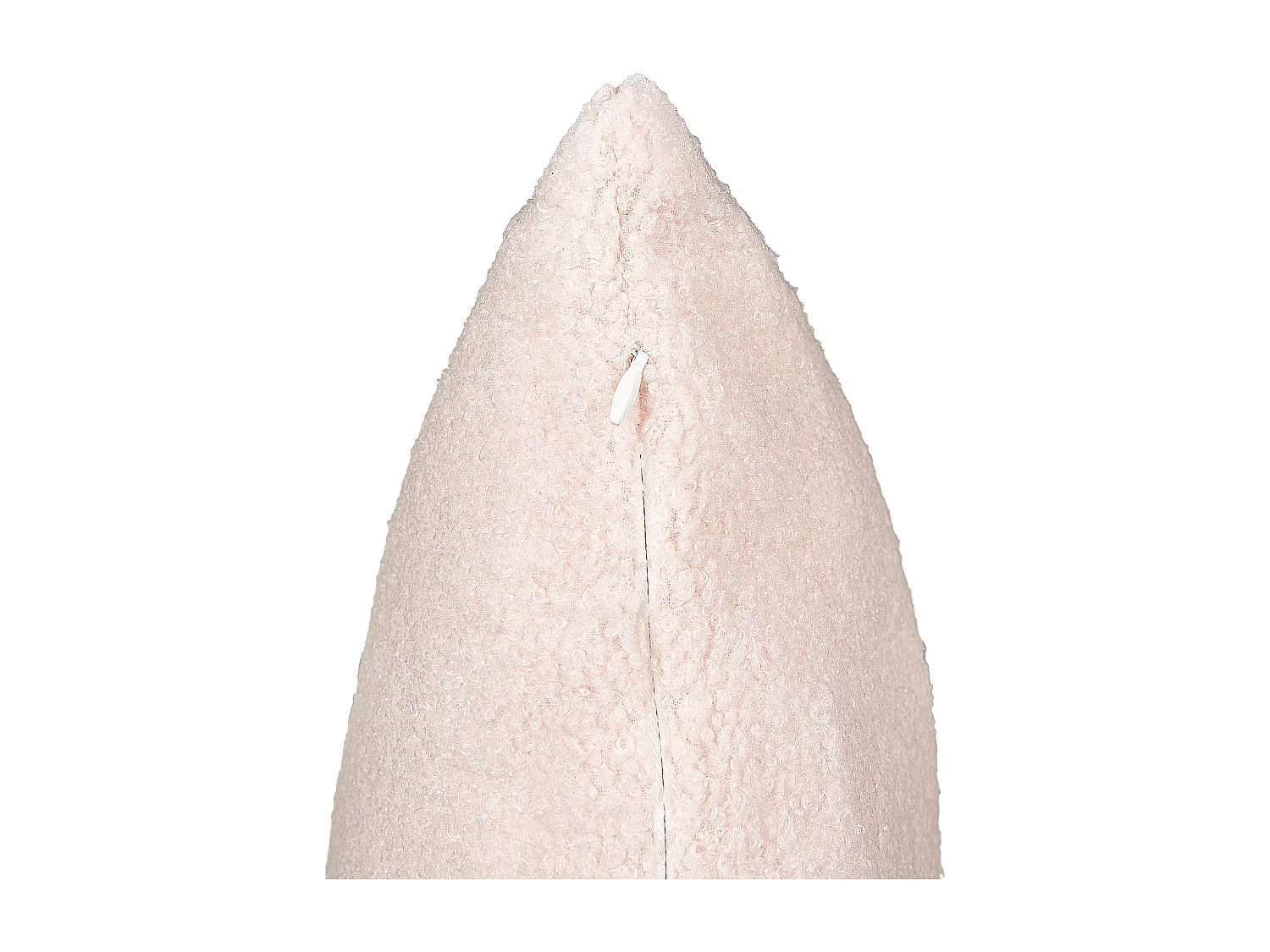 Conjunto de 2 cojines decorativos LEUZEA Bouclé 60 x 60 cm Rosa pastel Liso