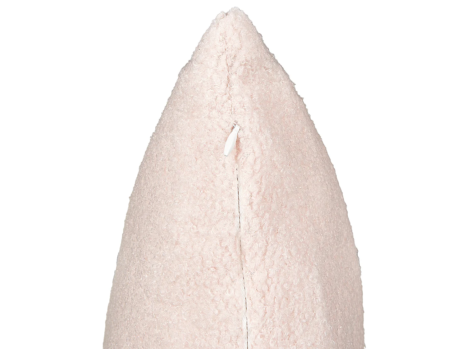 Set van 2 decoratieve kussens LEUZEA Bouclé 60 x 60 cm Pastelroze Effen