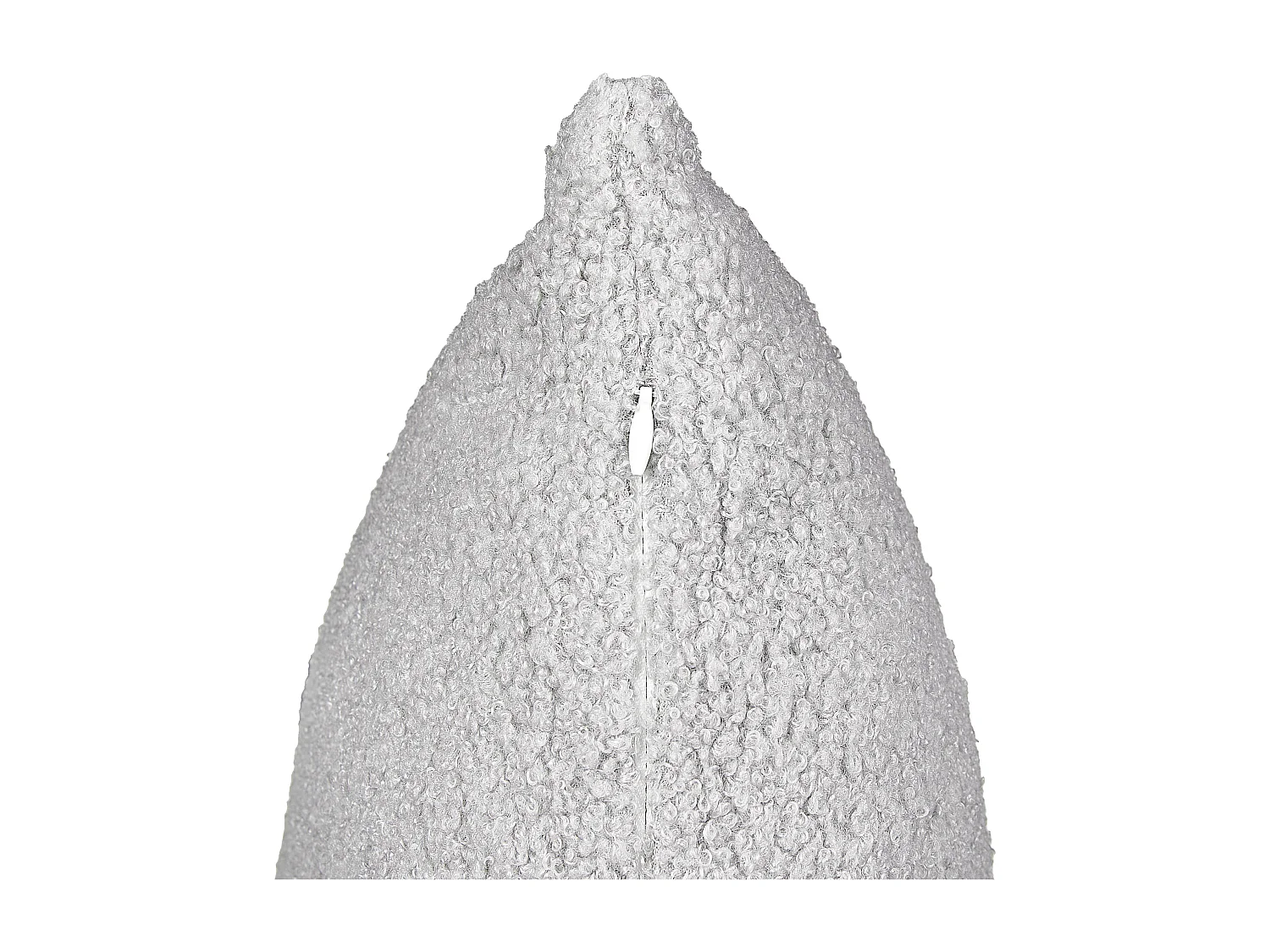 Conjunto de 2 almofadas decorativas LEUZEA Bouclé 60 x 60 cm Cinzento Sólido